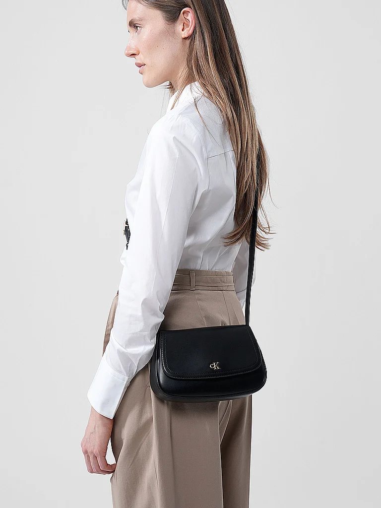 Sac Bandouliere Calvin Klein Jeans CK FLAP CAMERA BAG Noir Unique femmes 6